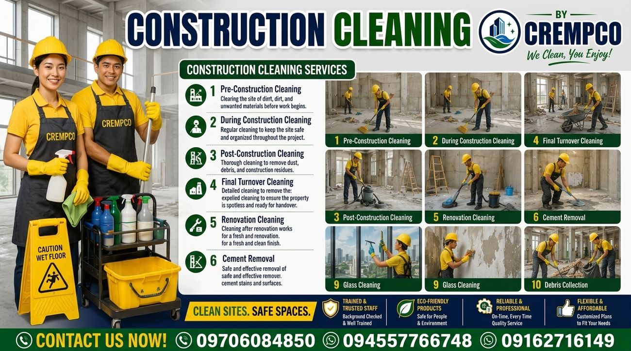 Post-construction cleaning