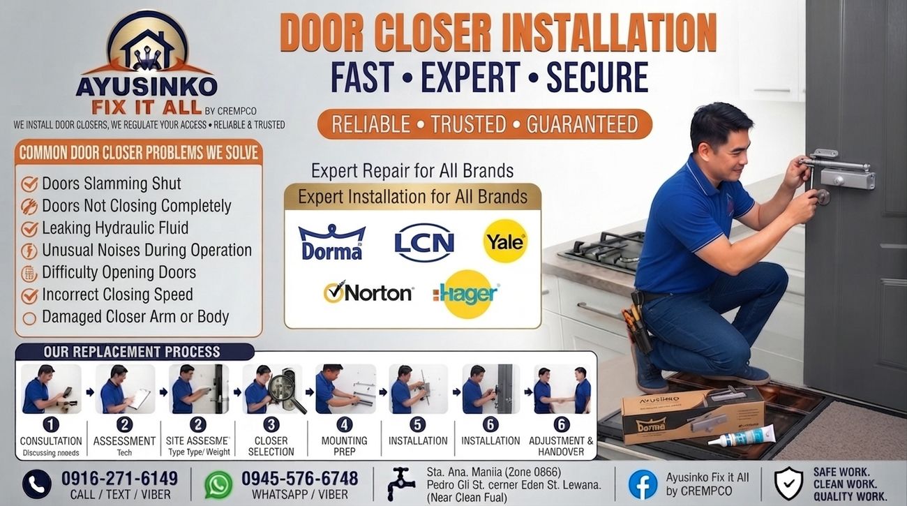Door closer installation