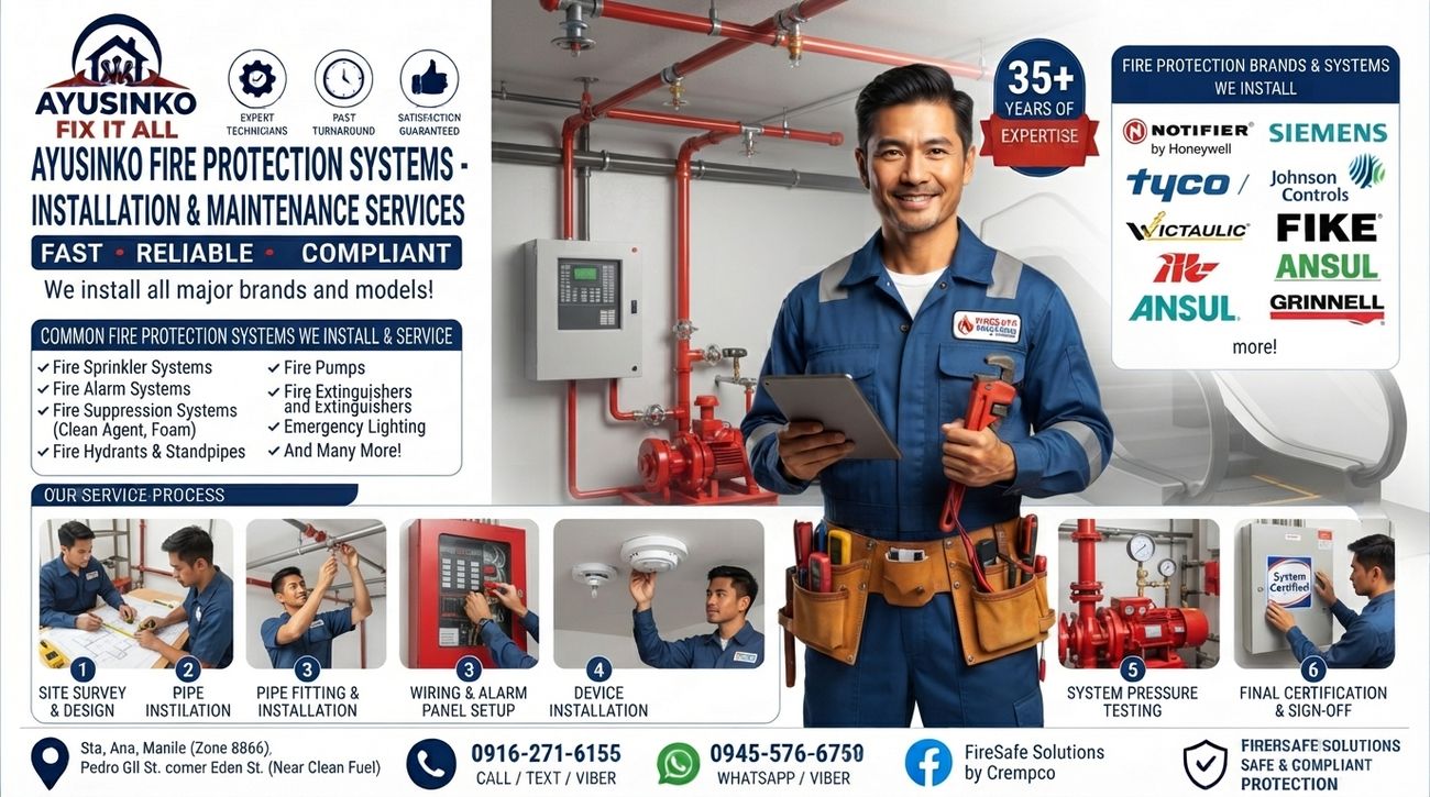Fire protection system installation