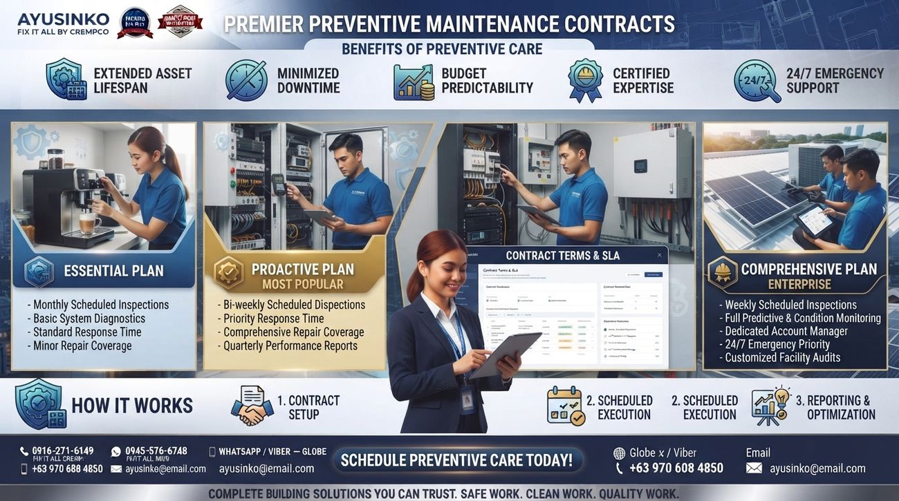 Preventive maintenance contracts
