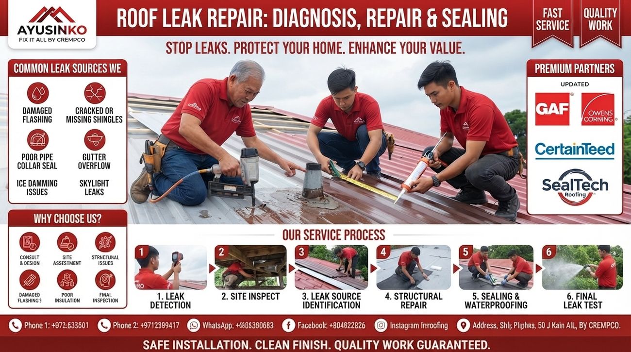 Roof leak repair