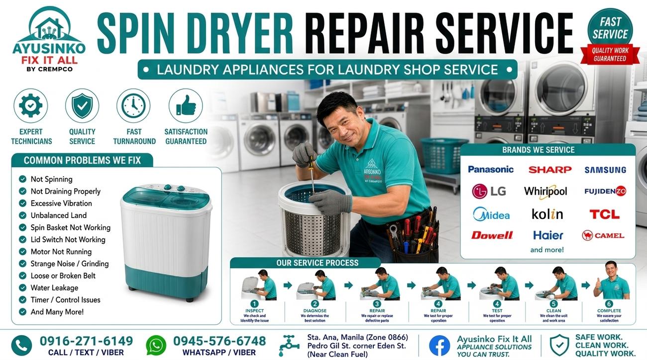 Spin dryer repair