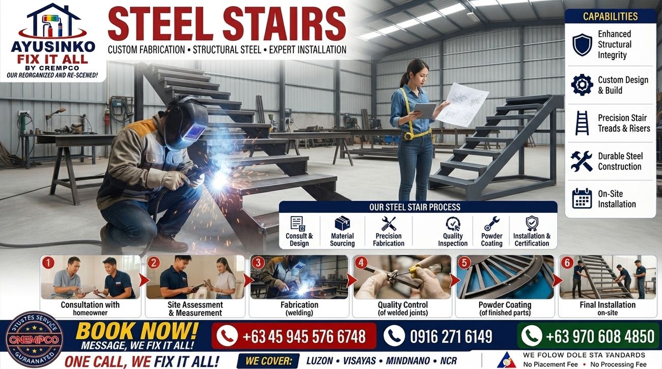 Steel stairs
