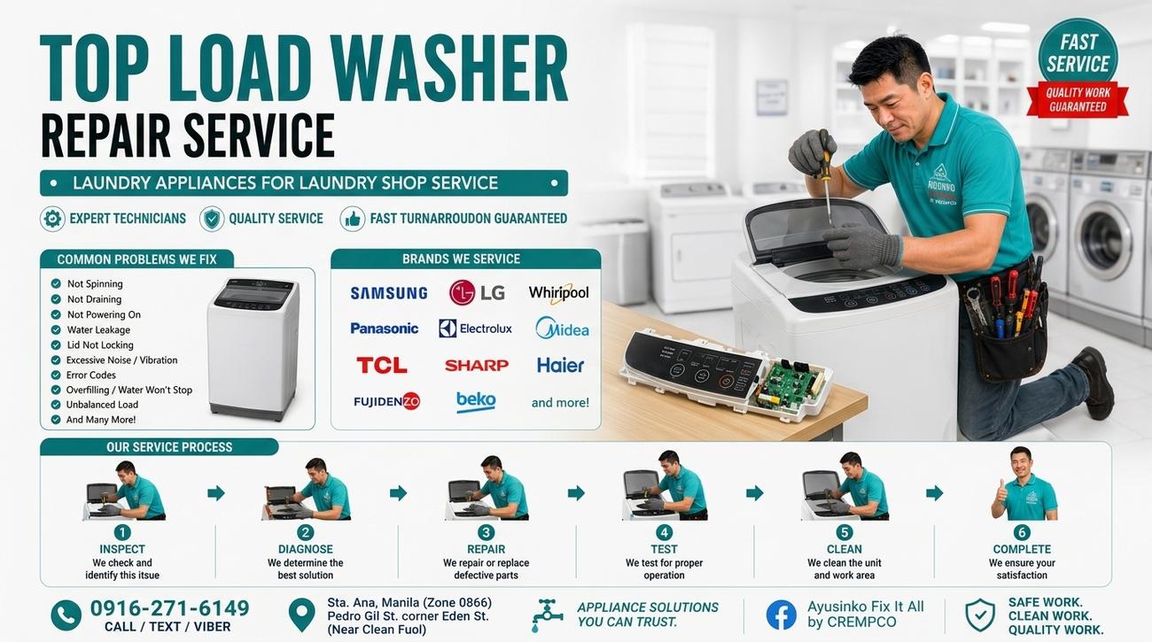 Top load washer repair