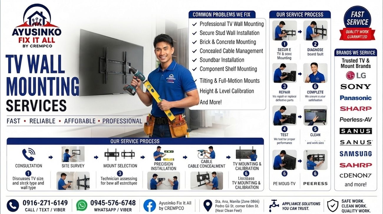TV wall mounting