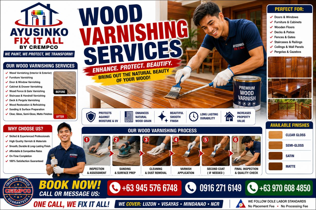 Wood varnishing